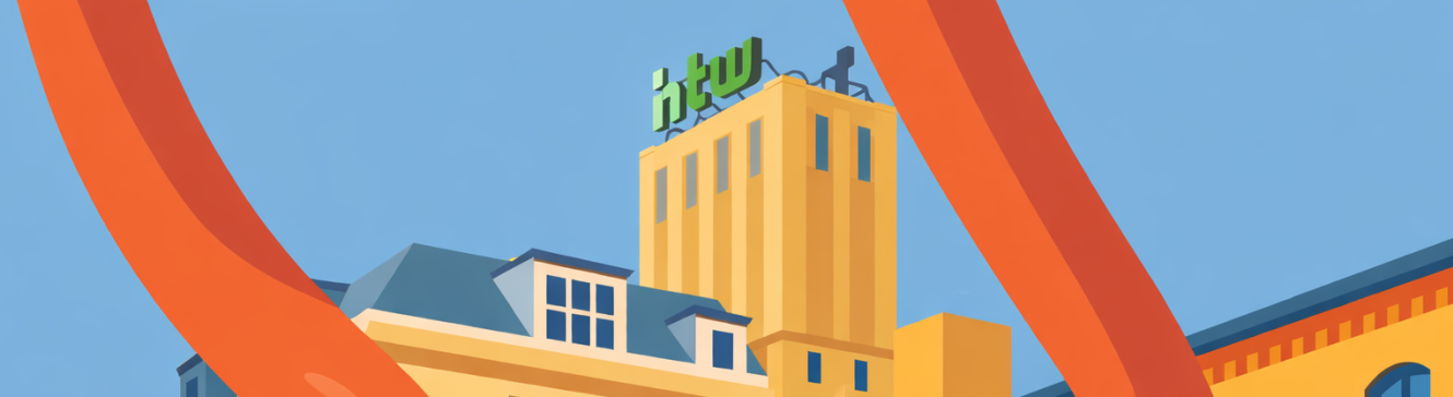 Illustration vom Turm auf dem Campus Wilhelminenhof