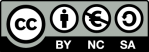 Symbol für die CC BY NC SA Lizenz