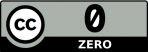 Symbol für die CC Zero Lizenz