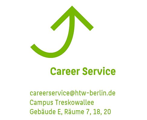 Logo Career Service mit Kontakt © HTW Berlin