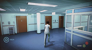 Screenshot from the digital training game T.R.A.C.Y, scene "Find the fire" © HTW Berlin/Thomas Bremer Screenshot from the digital training game T.R.A.C.Y, scene "Find the fire"