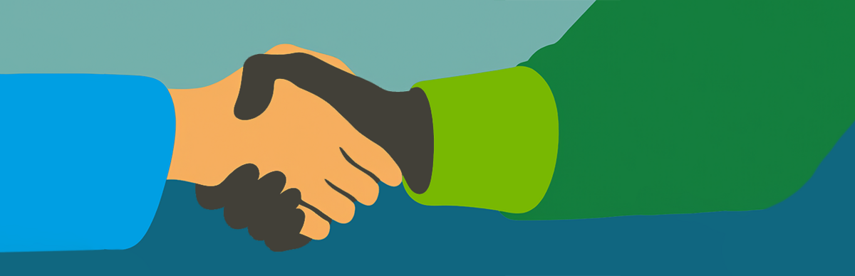 KMU-Büro Handshake Banner © HTW Berlin Simon Herdegen KMU-Büro Banner