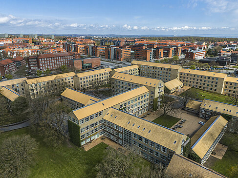 Luftaufnahme der Aarhus-Universität in Dänemark