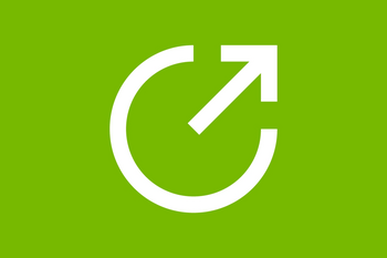 Pfeil, der aus einem Kreis herauszeigt