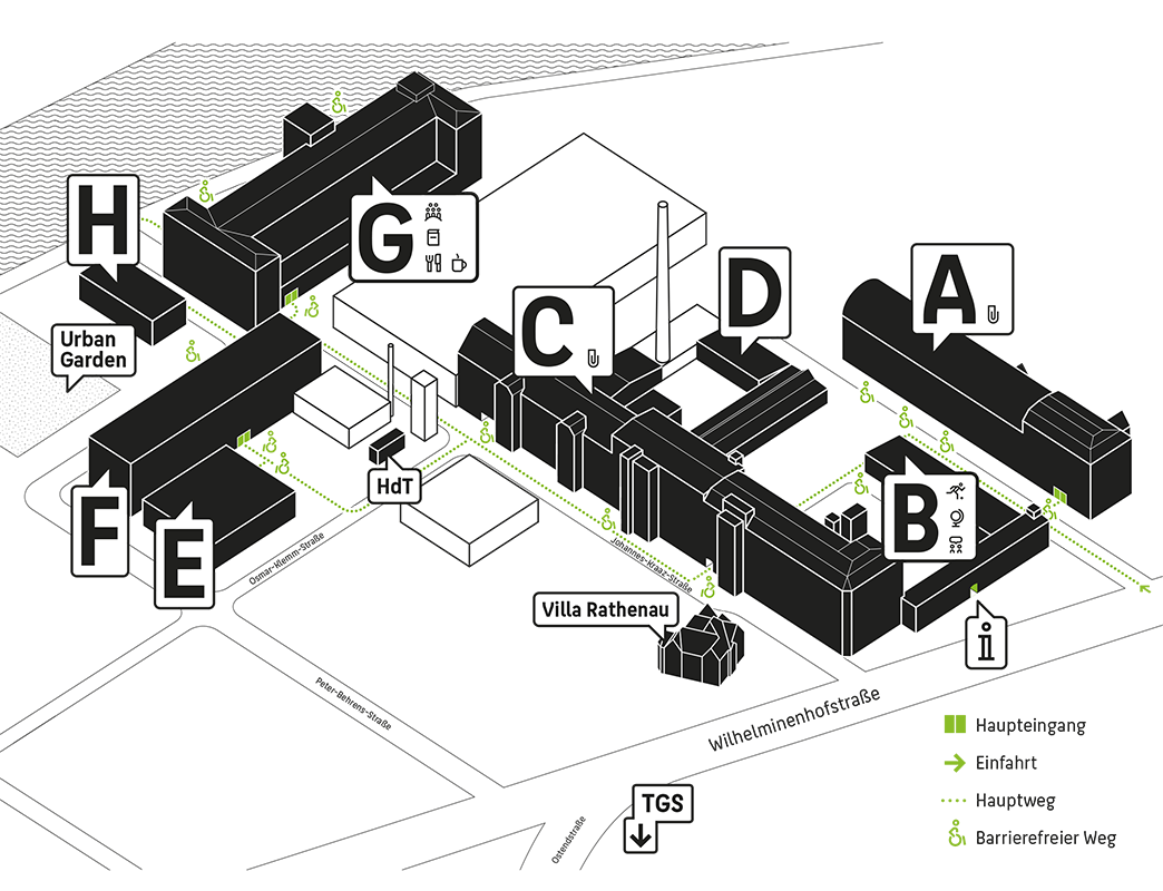 Lageplan vom Campus Wilhelminenhof