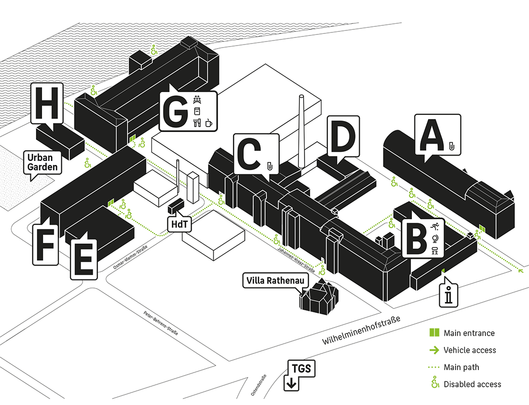 Map of campus Wilhelminenhof