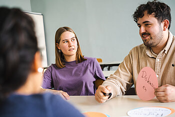 Students in conversation