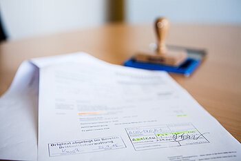 Ein ausgefülltes Formular