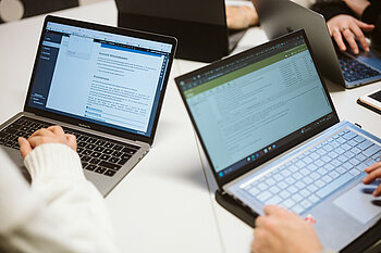 Two laptops © HTW Berlin/Alexander Rentsch Two laptops