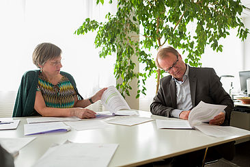 Sünne Andresen und Klaus Semlinger © HTW Berlin/Dennis Meier-Schindler Sünne Andresen und Klaus Semlinger