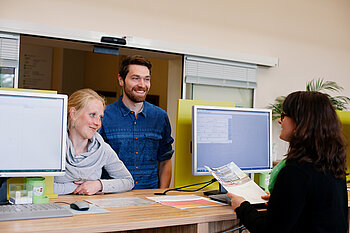 In the Students Service Centre