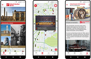 Industriekultur für unterwegs - ein Blick in die berlinHistory App. | Screenshot © BerlinHistory e.V.