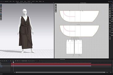 Schnittentwicklung in Clo 3D und Unreal, Screenshot, 2026 © Maija Schultz 