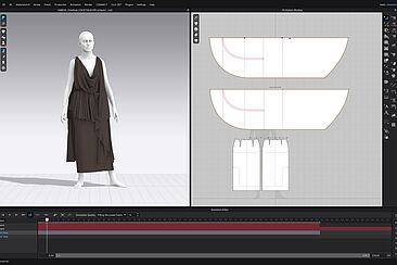 Schnittentwicklung in Clo 3D und Unreal, Screenshot, 2026 © Maija Schultz 