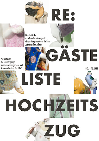 Plakat zur Ausstellung Re: Gästeliste Hochzeitszug © Bröhan-Museum Berlin
