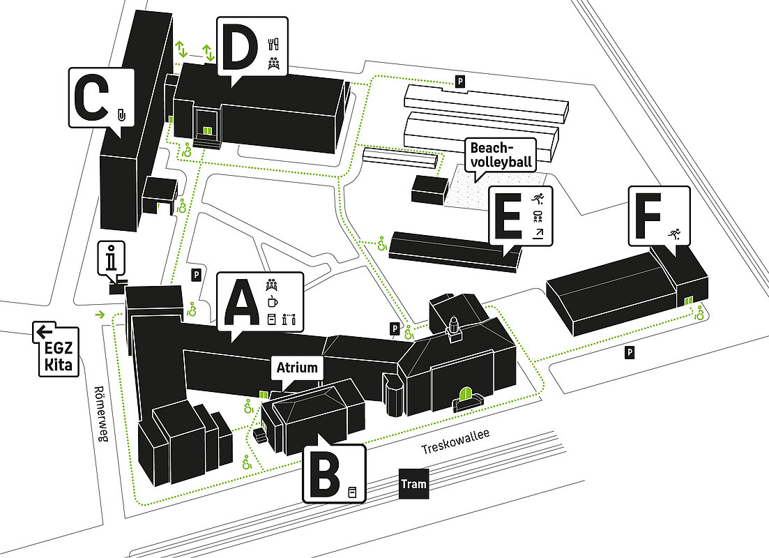 Lageplan vom Campus Treskowallee Lageplan vom Campus Treskowallee