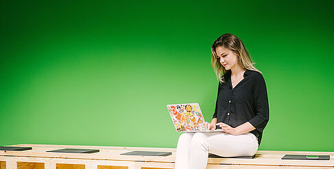 Student at her laptop © HTW Berlin/Alexander Rentsch Student at her laptop