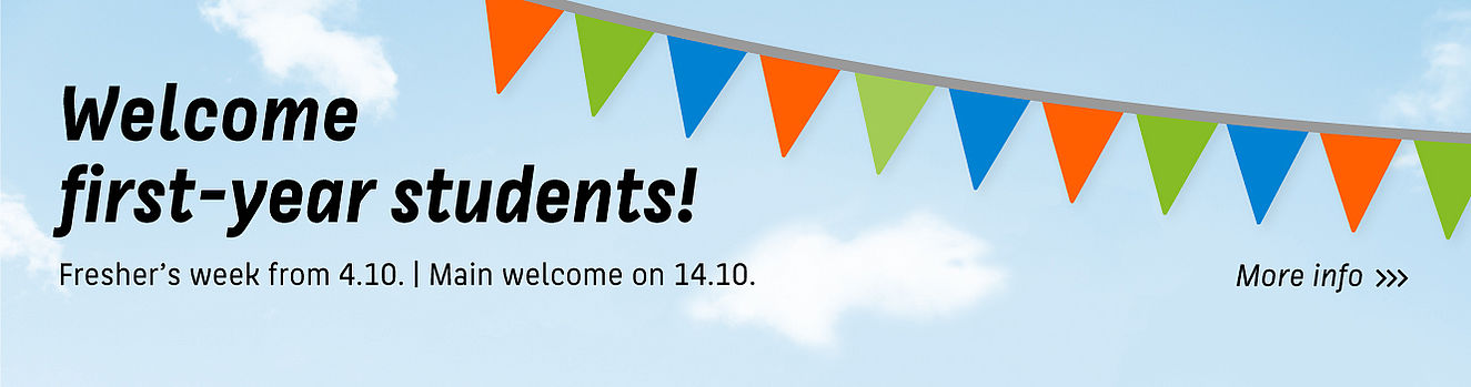 Welcome first semester students! Fresher's week from 4.10., Main welcome on 14.10.
