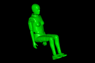 Simulationsmodell eines weiblichen Crashtestdummys Simulationsmodell eines weiblichen Crashtestdummys